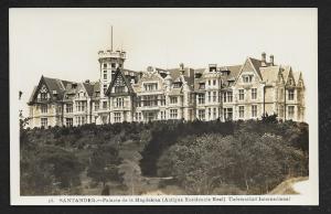 Magdalena Palace Santander Spain RPPC Unused c1920s