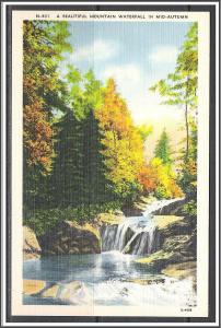 Beautiful Mountain Waterfall in Mid-Autumn - [MX-277]