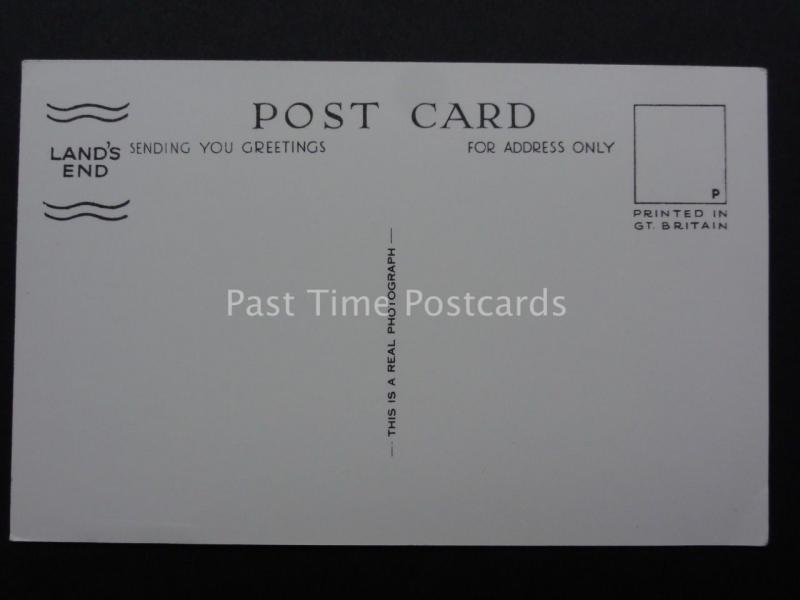Cornwall LAND'S END First & Last Letter/Post Box shows POSTMAN - Old RP Postcard