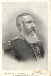 King Leopold II of Belgium in Uniform, Medals (1900s) Postcard