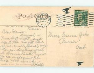 Damaged Divided-Back POSTCARD FROM Auburn California CA HM6873