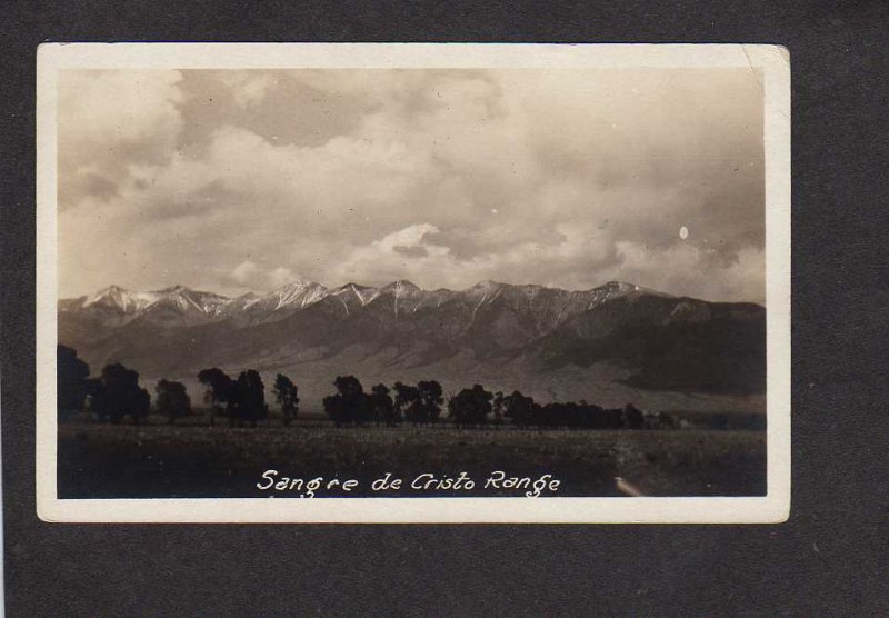 NM Sangre de Criston Range New Mexico Real Photo RPPC Postcard CO Colorado