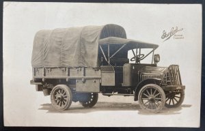 Mint USA Real Picture Postcard Packard Ford Motors Trucks