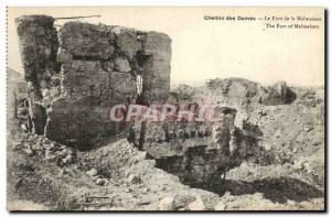 Old Postcard Chemin des Dames Fort Malmaison Army