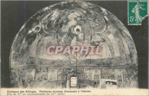 Postcard Old Castles Allinges Murals (frescoes) has the Apse