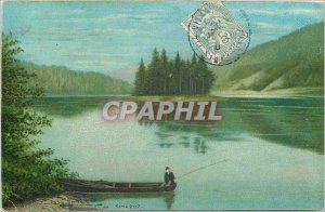 Old Postcard Fishing Fisherman