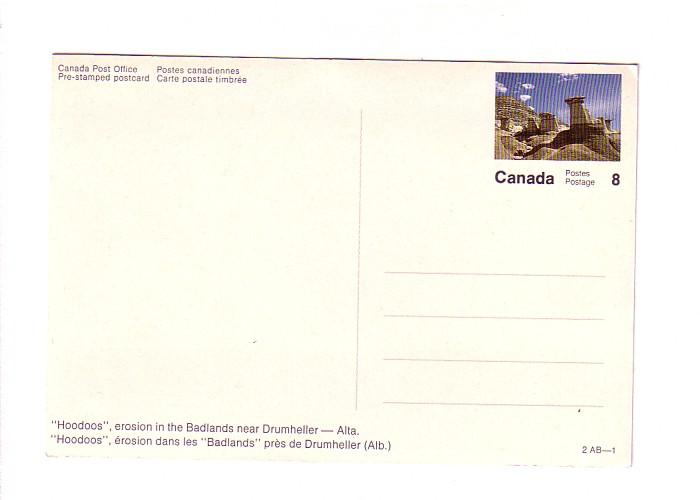 Post Office Issue with Matching 8 Cent Stamp Hoodoos, Badlands, Drumheller, A...