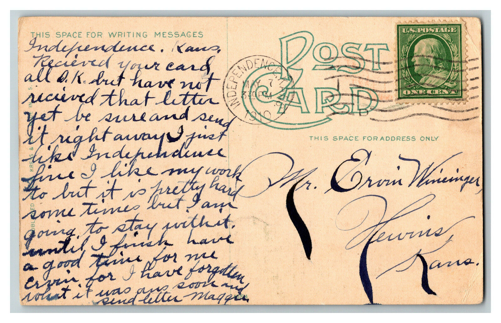 1910 Postcard Four Schools Independence Kansas Vintage Standard View