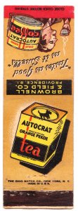 Autocrat Orange Pekoe Tea matchbook cover