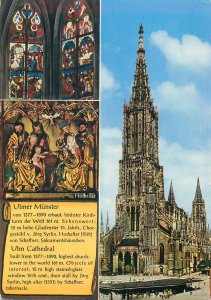 Postcard Germany Ulm an der Donau Cathedral multi view 