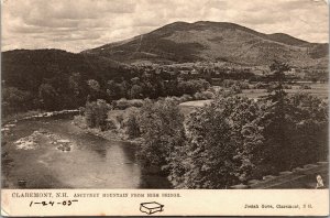 Vtg Claremont New Hampshire NH Ascutney Mountain 1905 Tuck Postcard