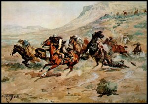 Surprise Attack Charles Marion Russell Painting