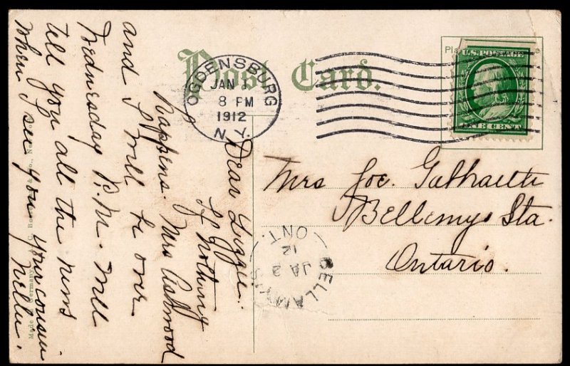 31120) New York OGENSBURG Mansion Park - pm1912 - Divided Back