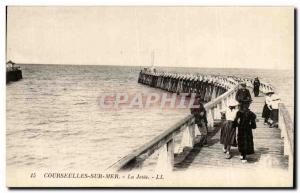 Old Postcard Courseulles Sur Mer La Jetee