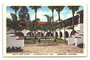 Postcard One Of Many Patios Bakersfield Inn Bakersfield California