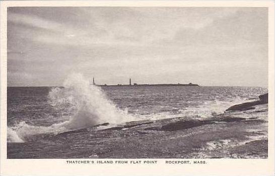 Massachusetts Rockport Thatchers Island From Flat Point Albertype