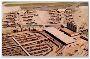 c1960 Aerial View Atlanta Airport Entrance Aircraft Atlanta Georgia GA Postcard
