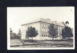 RPPC COTTAGE GROVE OREGON HIGH SCHOOL BUILDING VINTAGE REAL PHOTO POSTCARD