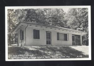 RPPC GILBERTSVILLE KENTUCKY DAM VILLAGE STATE PARK VINTAGE REAL PHOTO POSTCARD