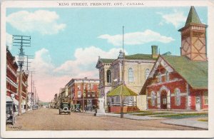 Prescott Ontario King Street ON ONT Unused Postcard H55
