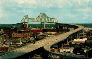 Vtg Greater New Orleans Bridge Mississippi River Louisiana LA Unused Postcard