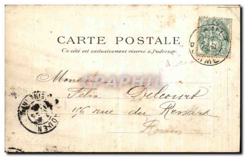 Old Postcard The Ault Beach Casino Cliffs D Aval