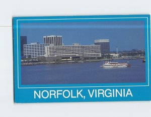 Postcard Carrie B Cruising Past the Omni hotel Norfolk Virginia USA