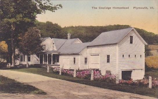 The Coolidge Homestead Plymouth Vermont Albertype Handcolored 1926