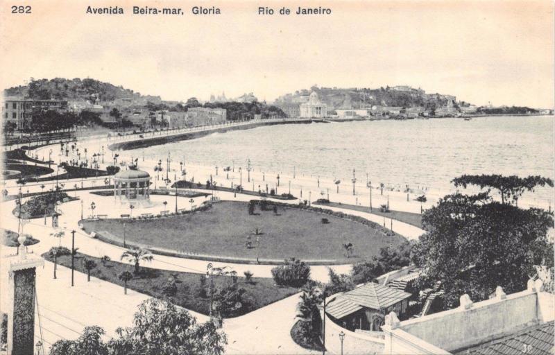 RIO DE JANEIRO BRAZIL~BEIRA-MAR GLORIA~A RIBEIRO #282 POSTCARD