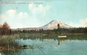 Vintage Postcard 1909 Mt. Tacoma From Spanaway Lake Washington Sprouse & Son