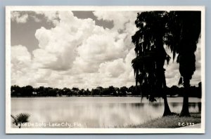 LAKE CITY FL LAKE DE SOTO VINTAGE REAL PHOTO POSTCARD RPPC