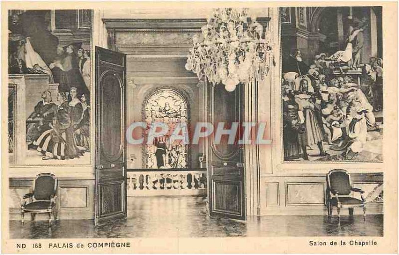 Old Postcard Palace of Compiegne Chapel Lounge