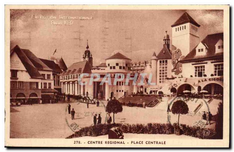 Postcard Old Paris International Exhibition of 1937 Paris-REGIONAL CENTER FOR...