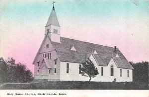 ROCK RAPIDS, Iowa IA    HOLY NAME CHURCH  Lyon County  1914 Vintage Postcard