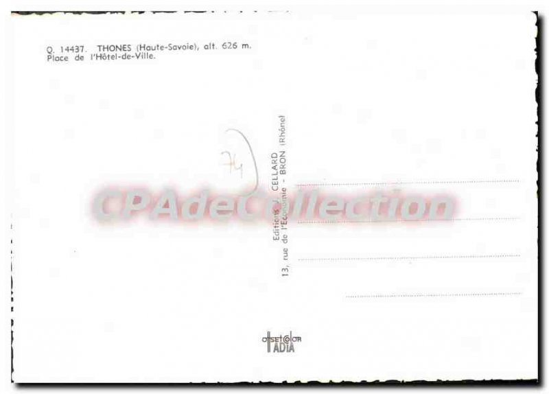 Postcard Modern Place De Thones I'Hotel Town