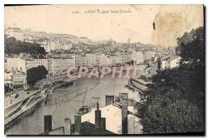 Old Postcard Lyon Quai Saint Vincent