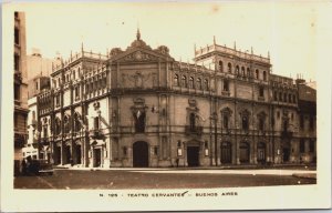 Argentina Buenos Aires Teatro Cervantes Vintage RPPC C076