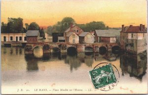 France Le Mans Vieux Moulin sur l'Huisne Vintage Postcard 04.97