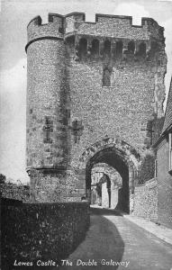 uk4419 lewes castle double gateway real photo  uk