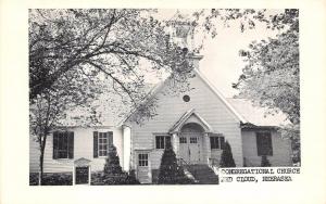 RED CLOUD, NE  Nebraska     CONGREGATIONAL CHURCH      Black & White Postcard