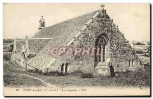 Postcard Old Port Blanc Woman Chapel and goat Chevre