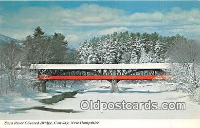 Saco River Covered Bridge Conway, NH, USA Unused 