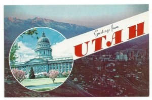 Utah UT Greetings from UTAH Banner Postcard Standard View Card