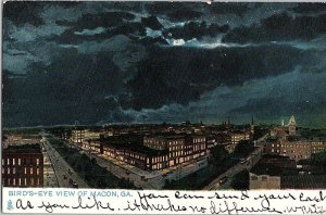 Postcard PANORAMIC SCENE Macon Georgia GA AJ5070