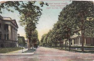 Indiana Fort Wayne West Wayne Street From Webster 1909