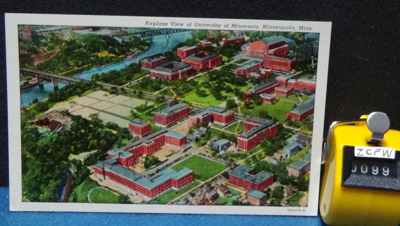 STD Vintage Aerial View University of Minnesota Minneapolis Unposted