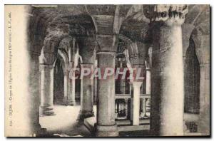 Old Postcard Dijon crypt of the church XI century Saint Benigne