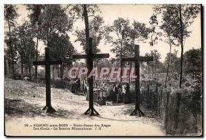 Old Postcard Forest of Bondy Clichy sous Bois Our Lady of Angels crosses the ...