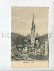 472938 Switzerland Davos view of the cathedral Vintage postcard