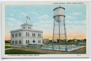 Planta de Agua City Water Works Nuevo Laredo Mexico postcard